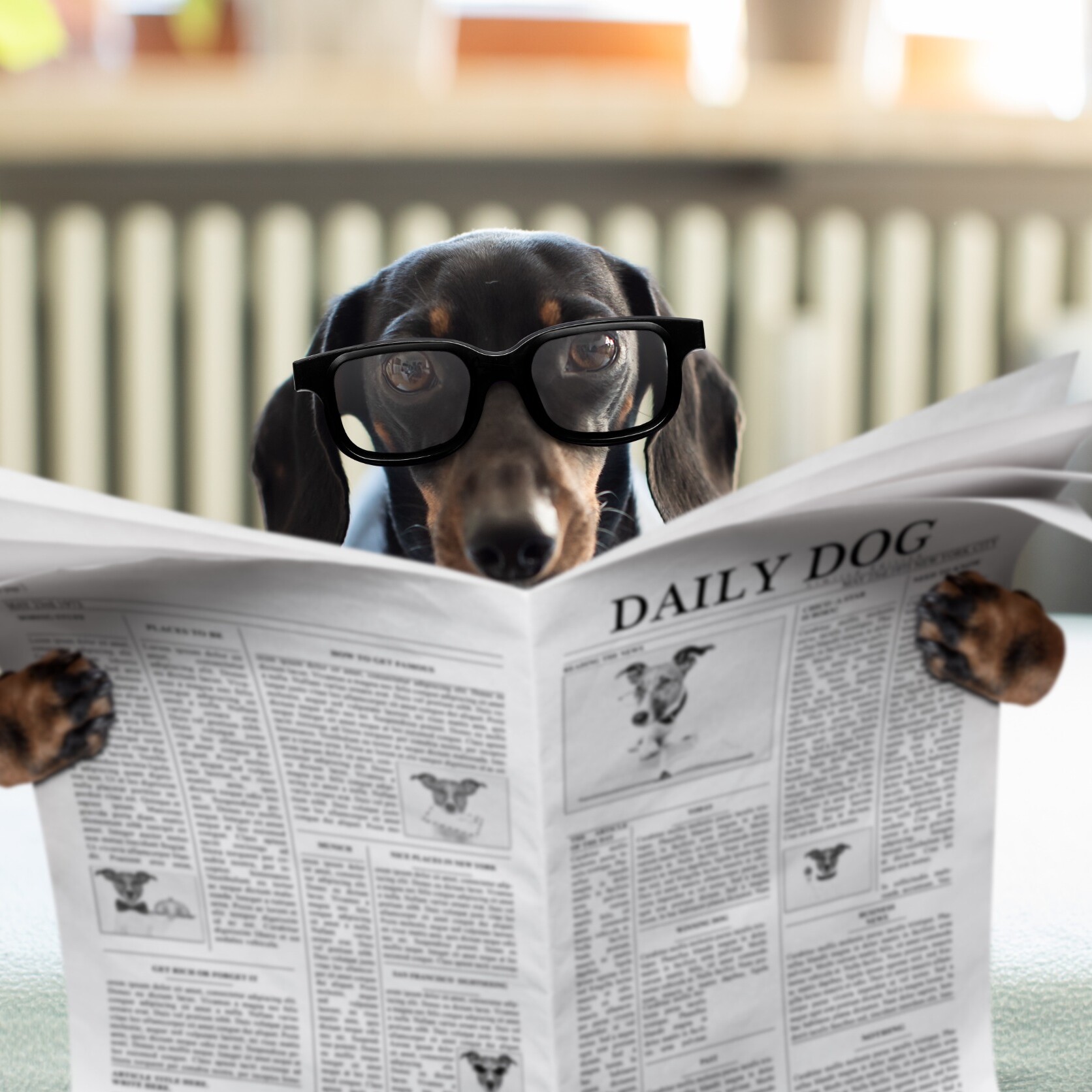 Pioneer Talent image showing a dog reading a newspaper